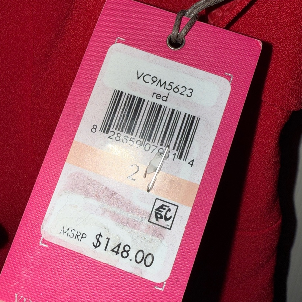 VINCE CAMUTO $148 Red One-Shoulder Jumpsuit - Picture 7 of 8